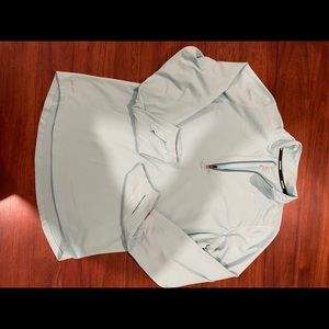 Nike Dri fit quarter 1/4 zip, turquoise, small
